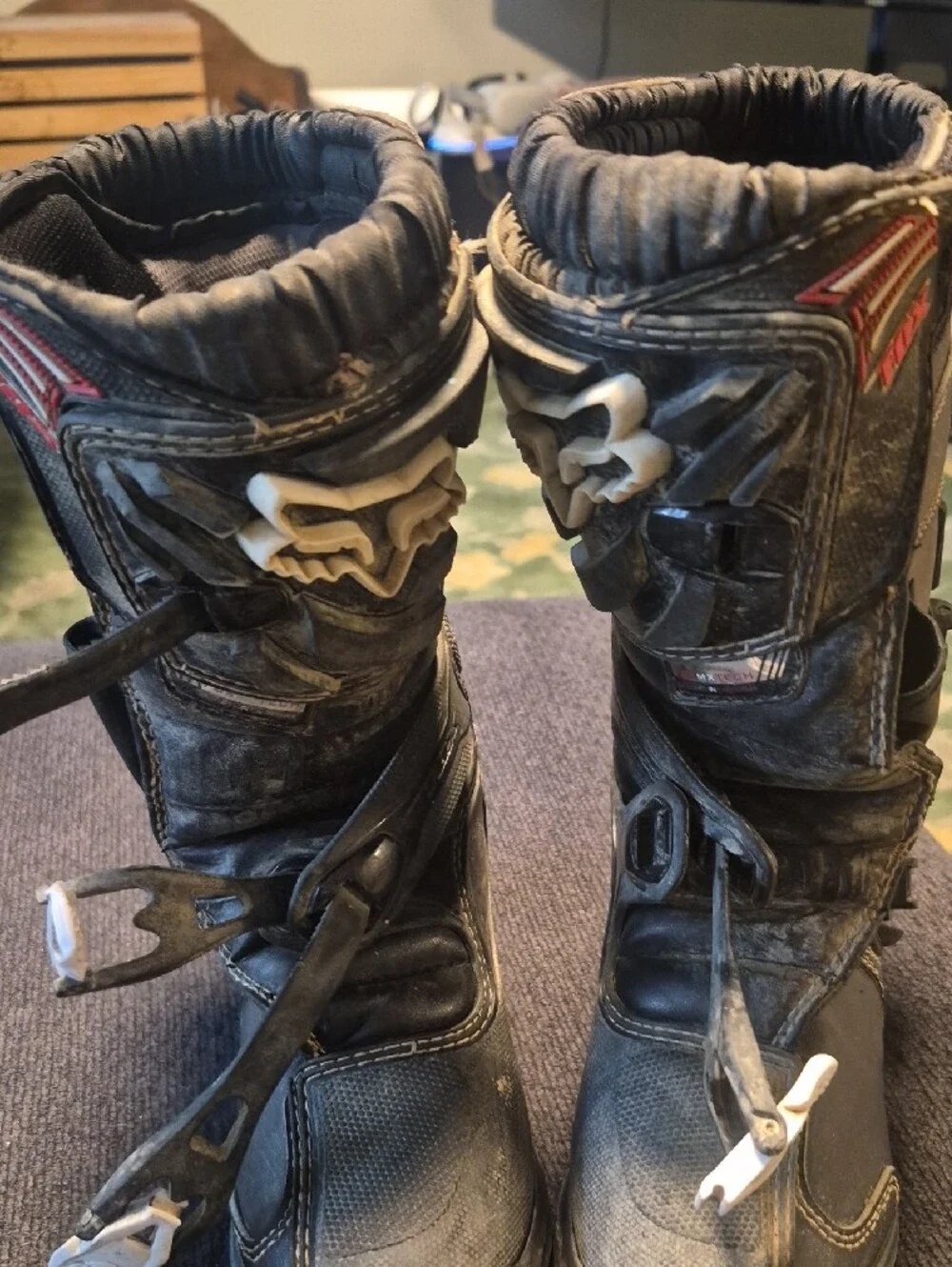 Fox Black and Red Men’s Off-Road MX Boots